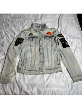 Men's CREATE 2MRW Denim Jacket L Light Blue Black